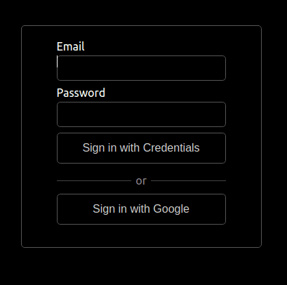 The sign-in page with SSO