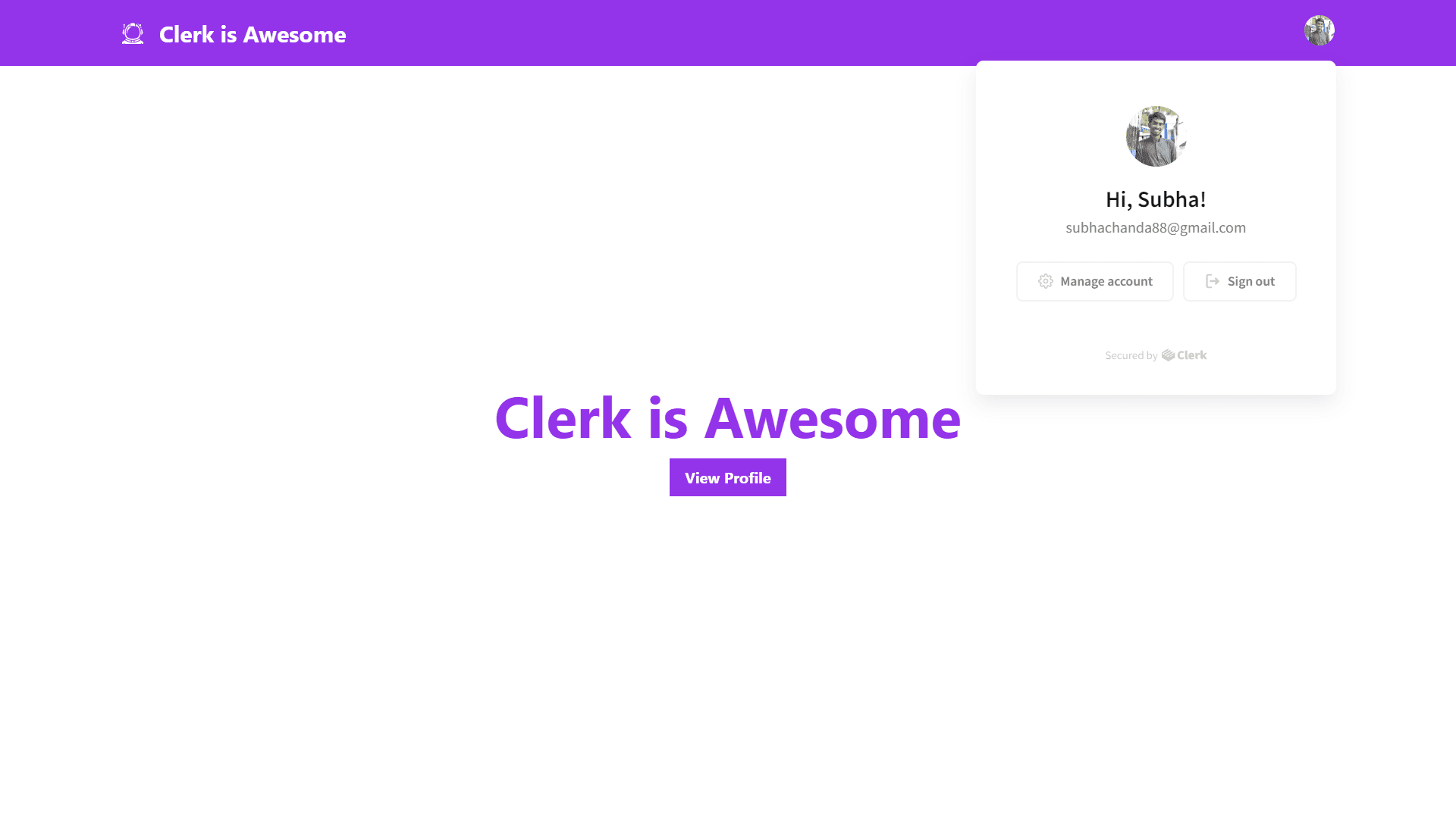`UserButton` demo
