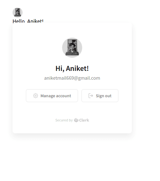 The UserButton component
